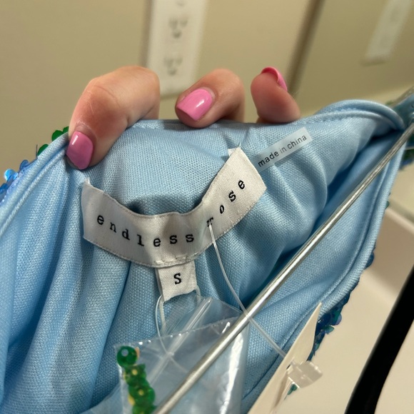 CHECKERED SEQUIN MINI SKIRT Endless Rose - Picture 6 of 6